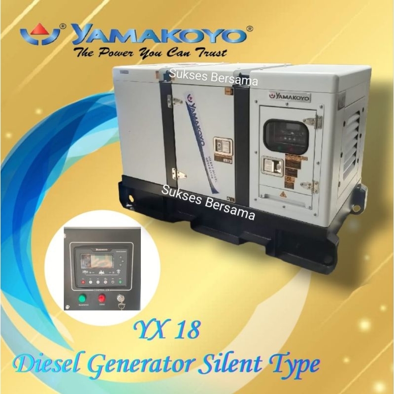 Generator / Genset Silent Solar Yamakoyo YX18 (15000 Watt) 3 Phase