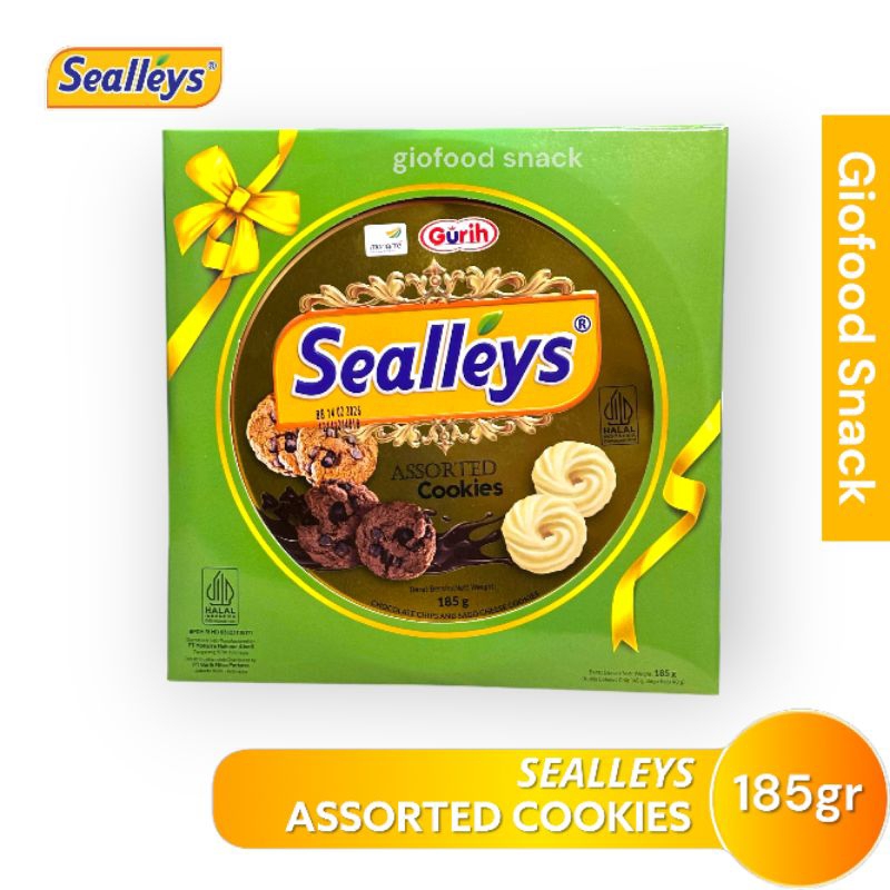 

SEALLEYS ASSORTED COOKIES 185gr - Chocolate Chips Sago Cheese Aneka Kukis Cokelat Chip Sagu Keju Biskuit Food