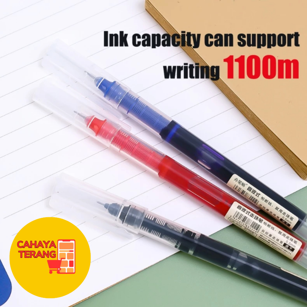

CT PENA GEL 0.5MM ROLLER BALL HIGH CAPACITY PENA GEL PEN PULPEN HITAM 0.5MM PENA/ ALAT TULIS SEKOLAH DAN KANTOR/ PENA MURAH