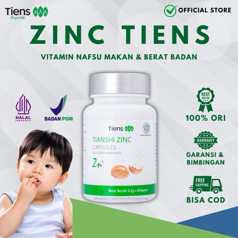 Zinc Tiens Anak untuk Anak & Bayi GTM 100% Original Halal BPOM