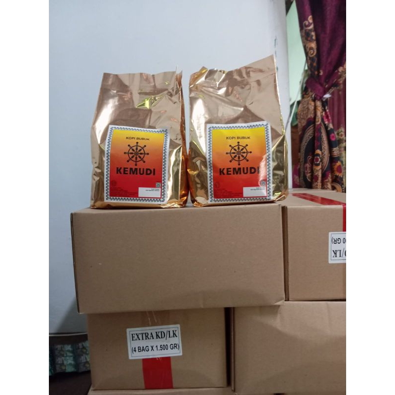 

Kopi Bubuk Kemudi kemasan 1.500gr/(1kg Setengah),