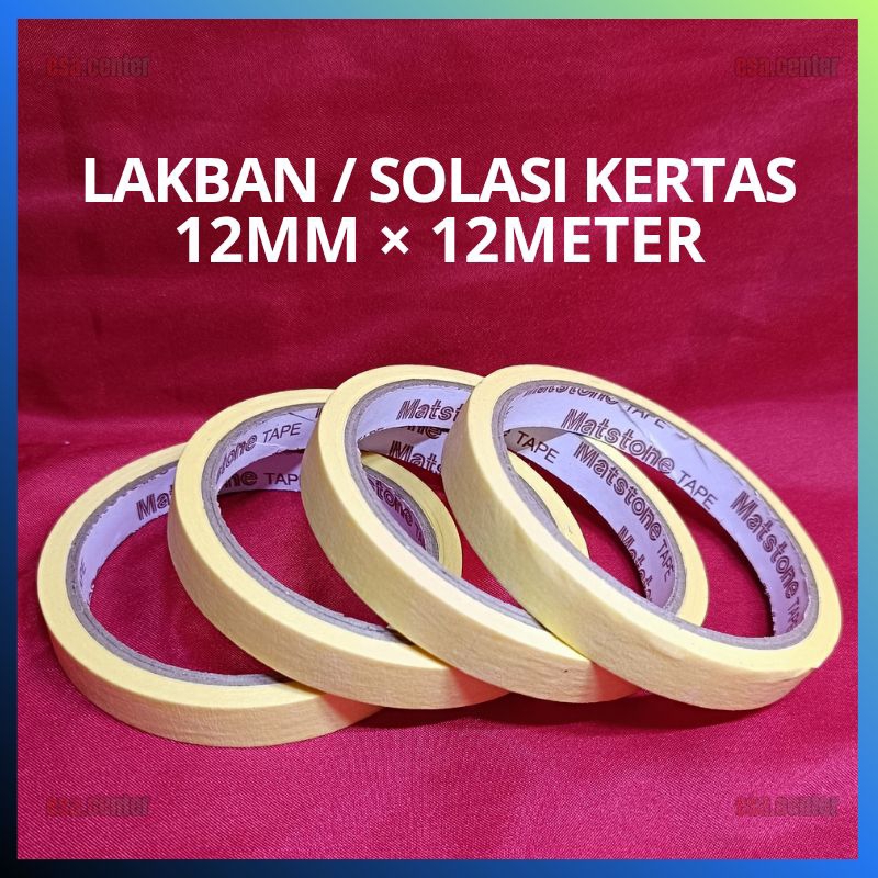 

Lakban Kertas 12mm x 20meter / Isolasi Solasi Kertas ½Inch 1/2Inch / Masking Tape 12mm x 20meter (12mm)