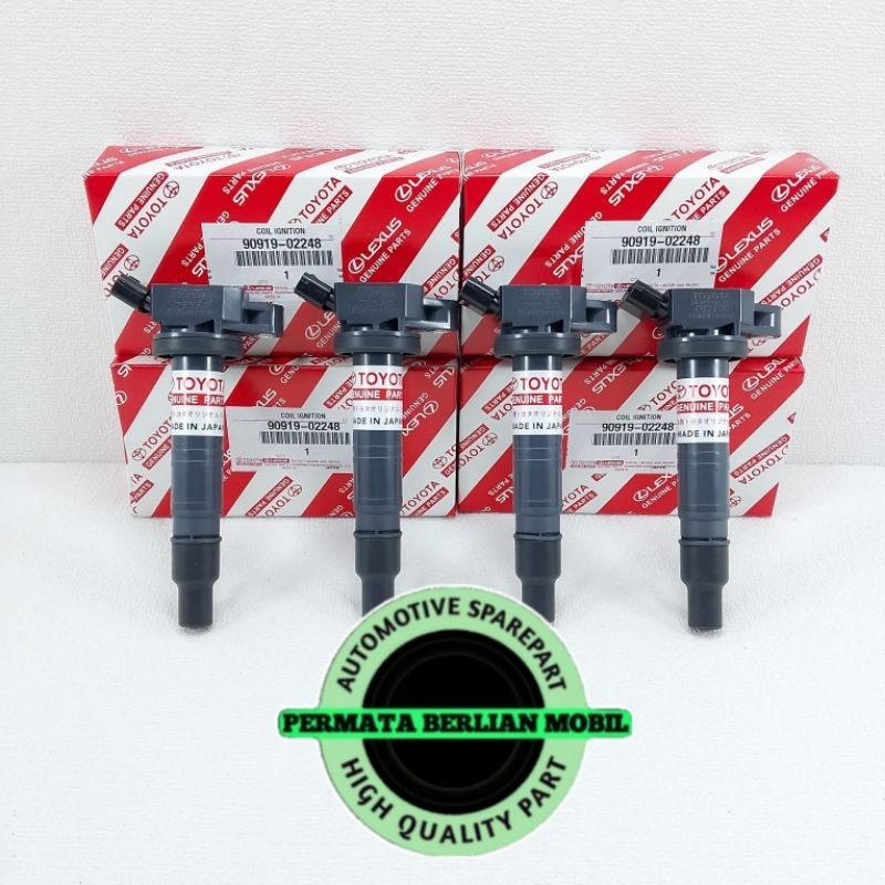 COIL IGNITION INNOVA FORTUNER CAMRY 2.0 HILUX BENSIN ALPHARD AH10 90919-02248 (HRG 1PCS) DI JAMIN OR