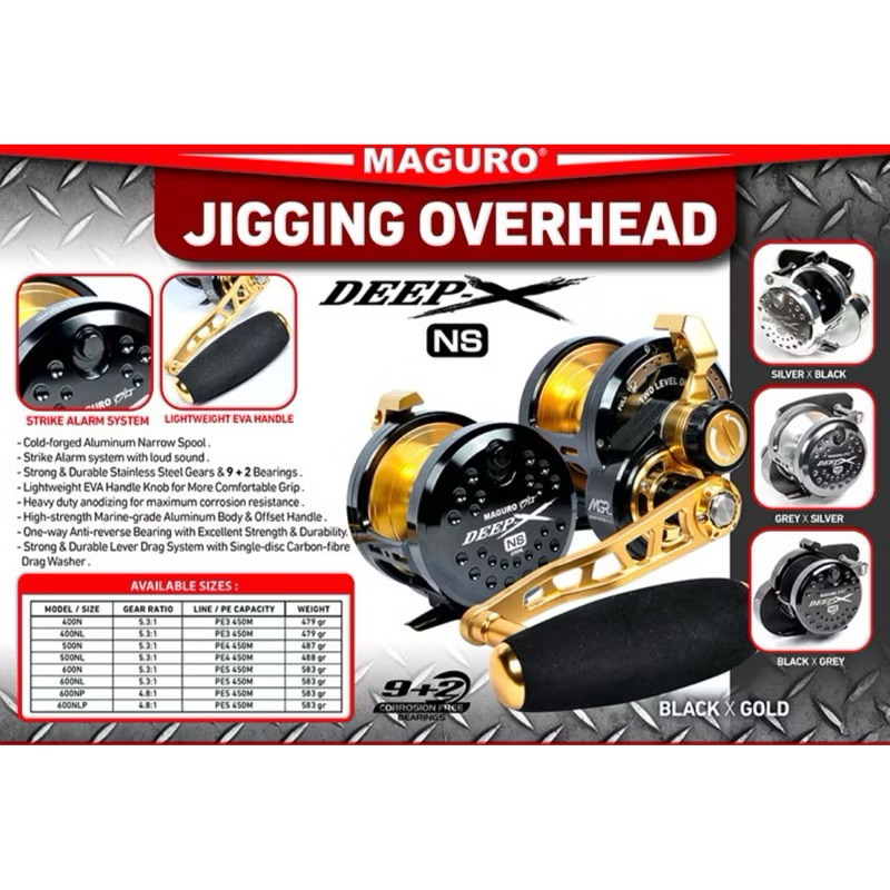 REEL OH MAGURO DEEP X NS 500 L handle kiri