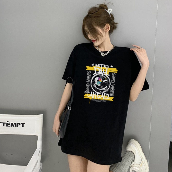 Kaos Wanita Oversize , T-Shirt Jumbo Bahan Katun (276)