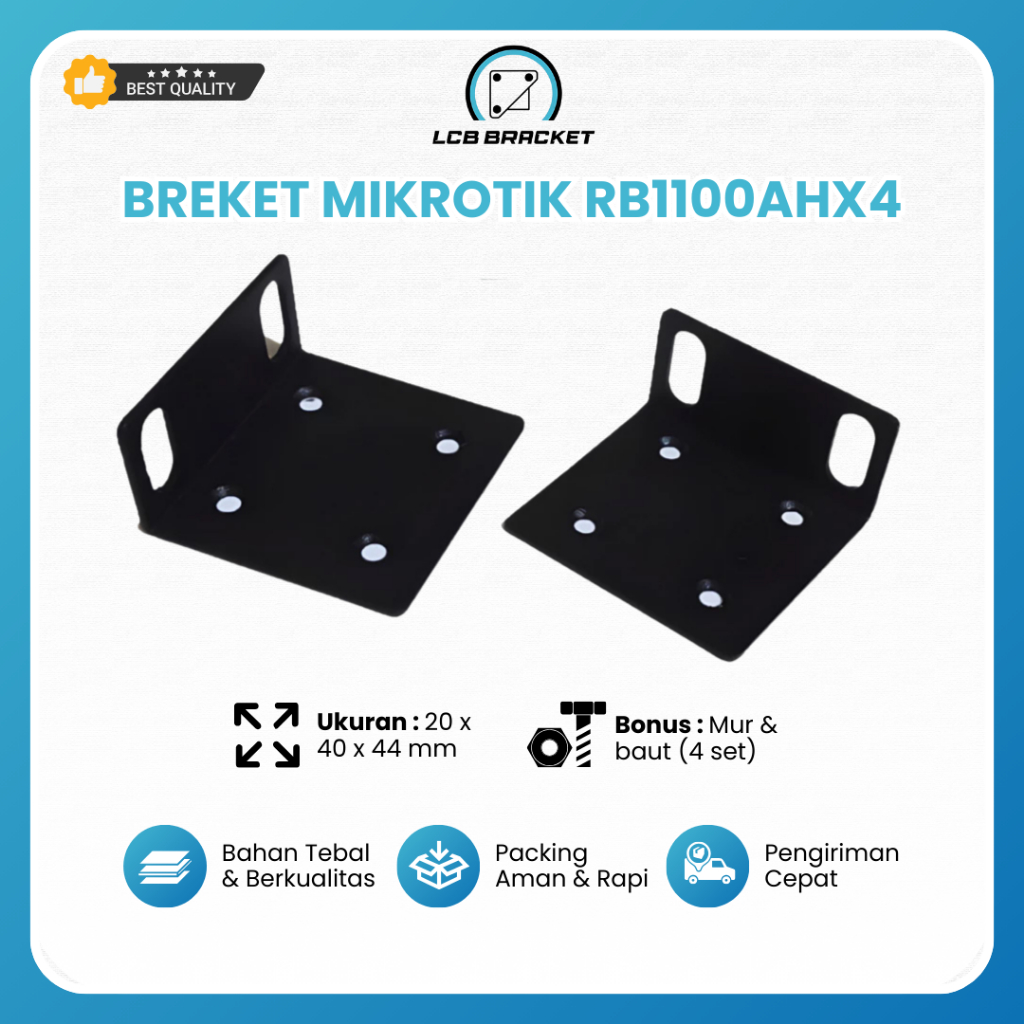 Bracket MikroTik RB1100AHX4 Routerboard LCB Breket Rackmount Dudukan Plat Besi Modem
