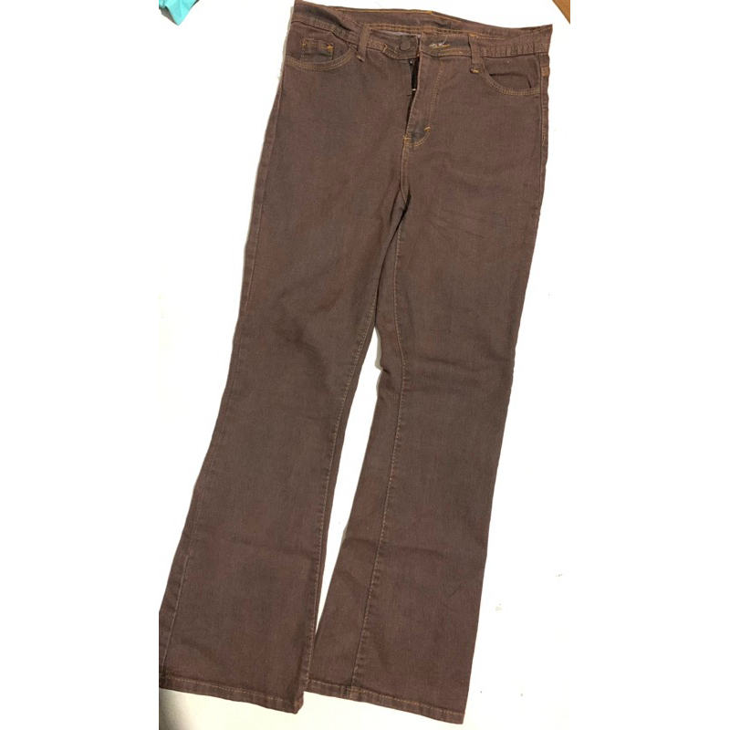 Highwaist Jeans Cutbray BROWN