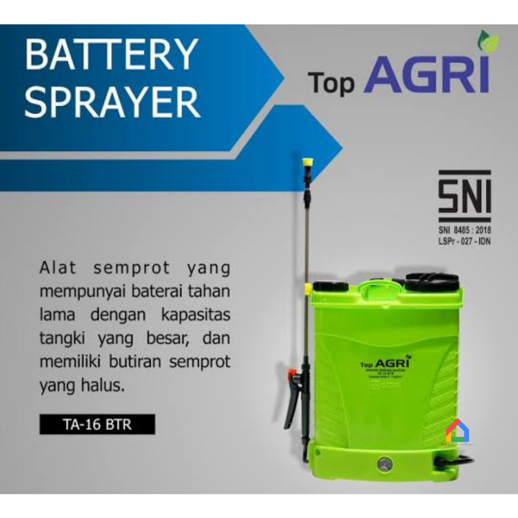 Top Agri Alat Semprot Pertanian Baterai, Spreyer Top Agri 16 Liter