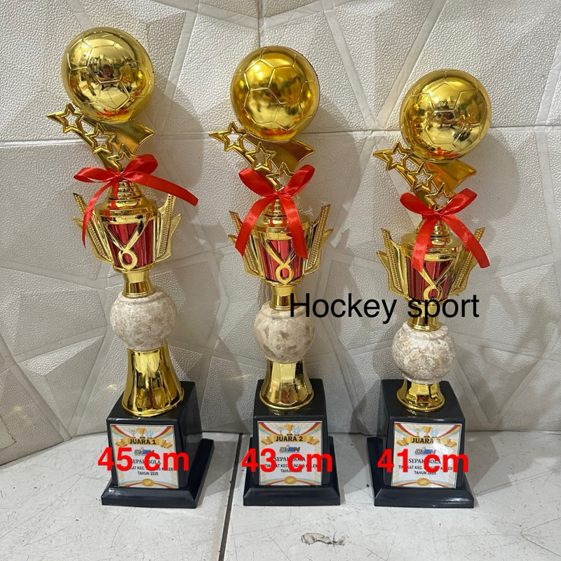 Trophy Piala Sepak Bola Futsal Kaca Marmer Custom Tulisan ( B.17 + Onik )