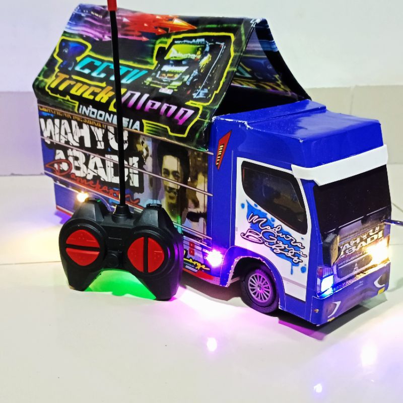 MINIATUR TRUK OLENG RC REMOT CONTROL CAS FULL LAMPU TERPAL