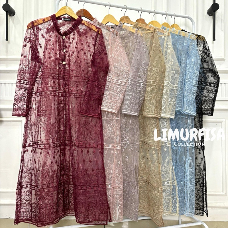 Khalisa Tile Sapto Etnik Outer Tille Brokat Lengan Panjang Kebaya Tunik atasan wanita outher brukat 