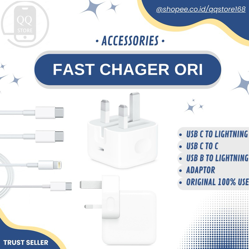 Chager IPhone / Adapter 20watt Fast Charging Original