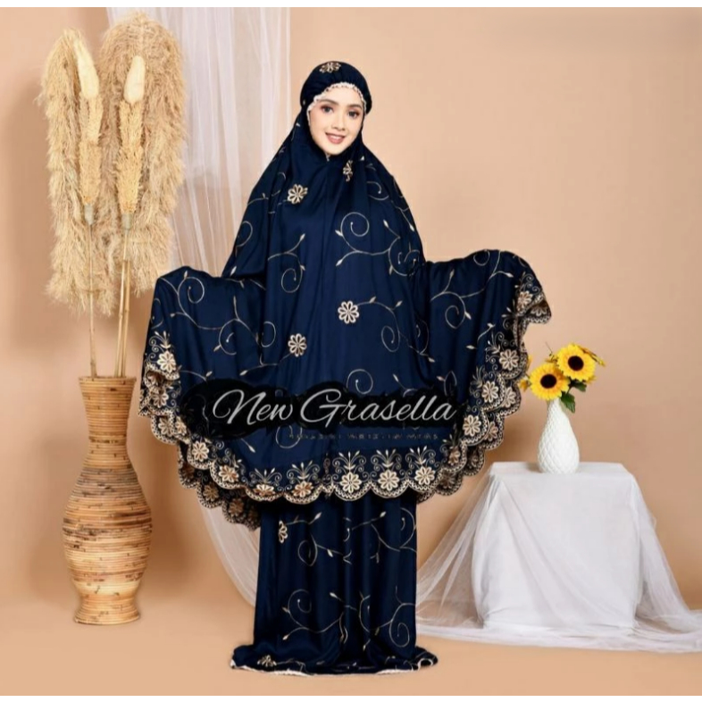 Promo Mukena Rayon Bordir Grasella Madania Super nyaman dan lembut