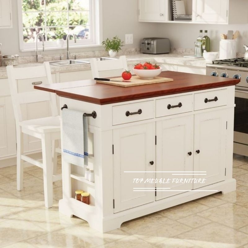 meja bar island cat duco (meja minimalis,meja dapur , meja makan )