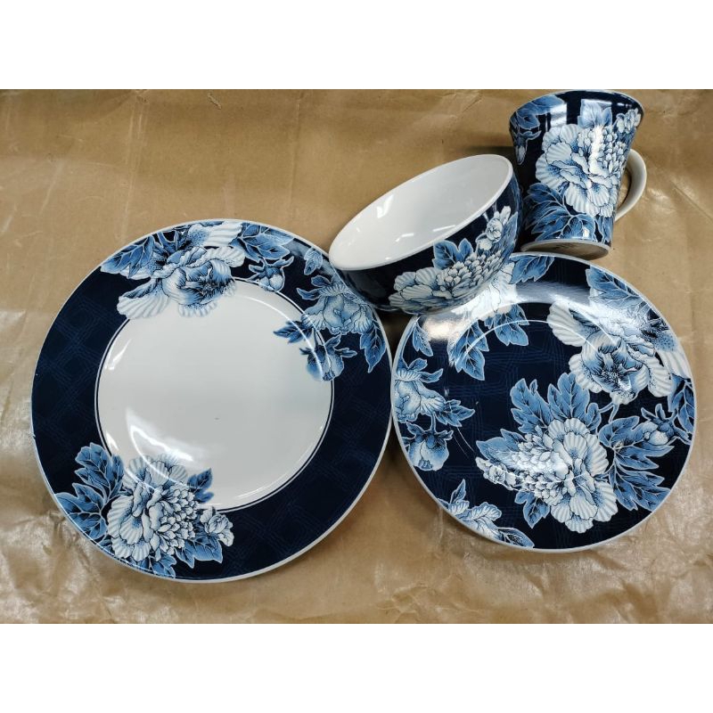SANGO DINNER SET ALEXANDRA BLUE 16PCS
