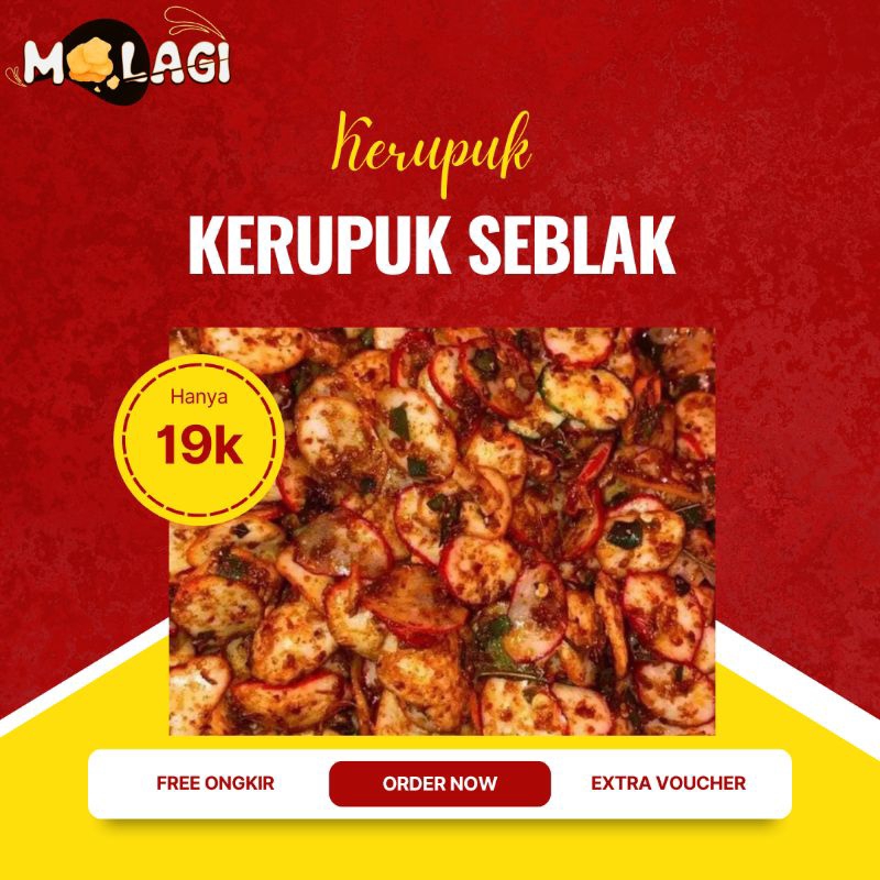 

MOLAGI Kerupuk Seblak Kerupuk Bantat Pedas Viral Kemasan Sedang