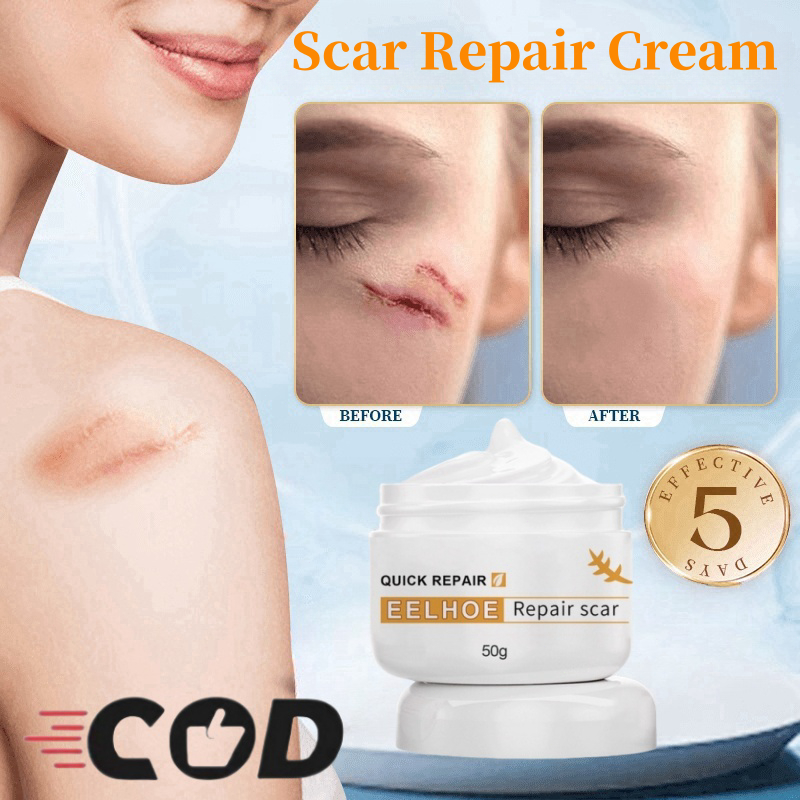 【COD ORI】EELHOE Scar Repair Cream 50gr Obat Penghilang Bekas Luka Lama Hitam Koreng Bakar Knalpot Je