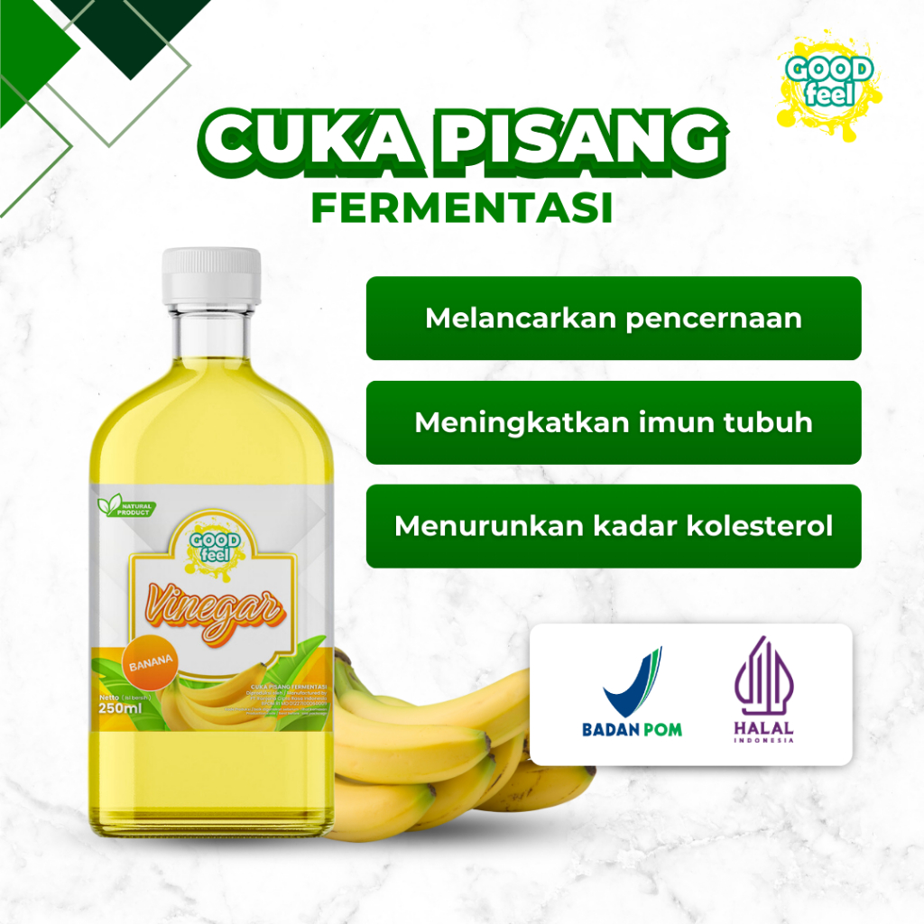 

Good Feel Cuka Pisang Fermentasi Banana Vinegar 250 ml