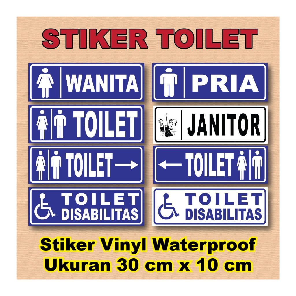 

Stiker Penunjuk Toilet / Stiker Penunjuk WC / Stiker Tollet
