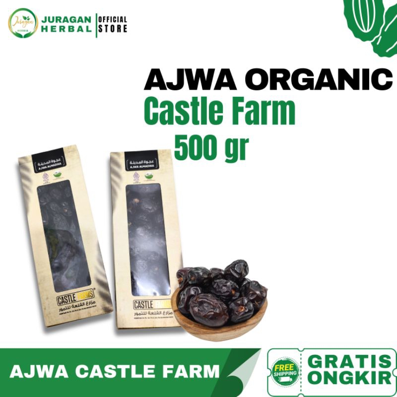 

Kurma Ajwa Almadina Castle Farm Organic 500 gr - 1 kg