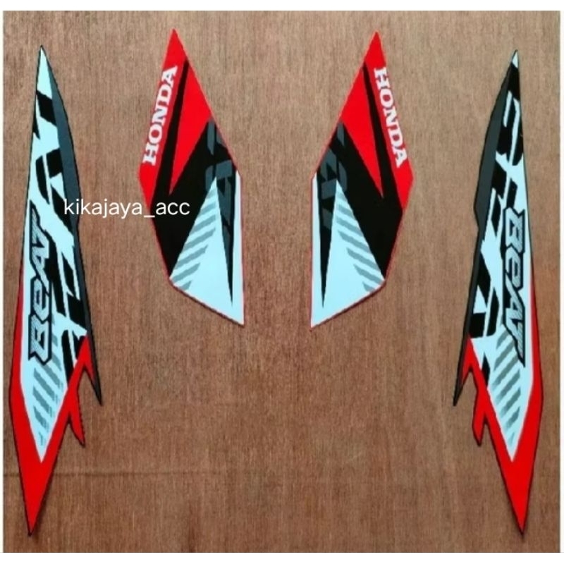 STIKER STRIPING HONDA BEAT 2023 LIS BODY MOTOR HONDA BEAT 2023 HITAM MERAH