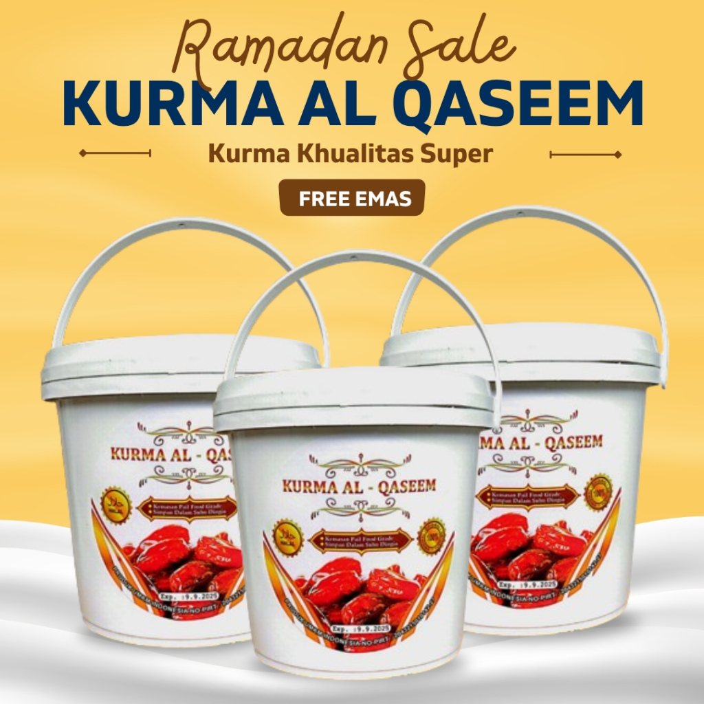 

( BELI 2 GRATIS 1 ) Kurma ember 500gram Al qassim / Al qaseem kurma basah khualitas premium manis