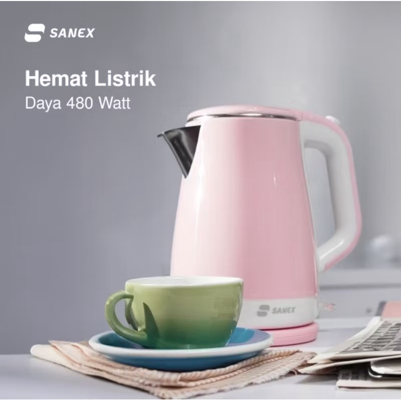 Sanex Teko Listrik Stainless Steel Teko Listrik
