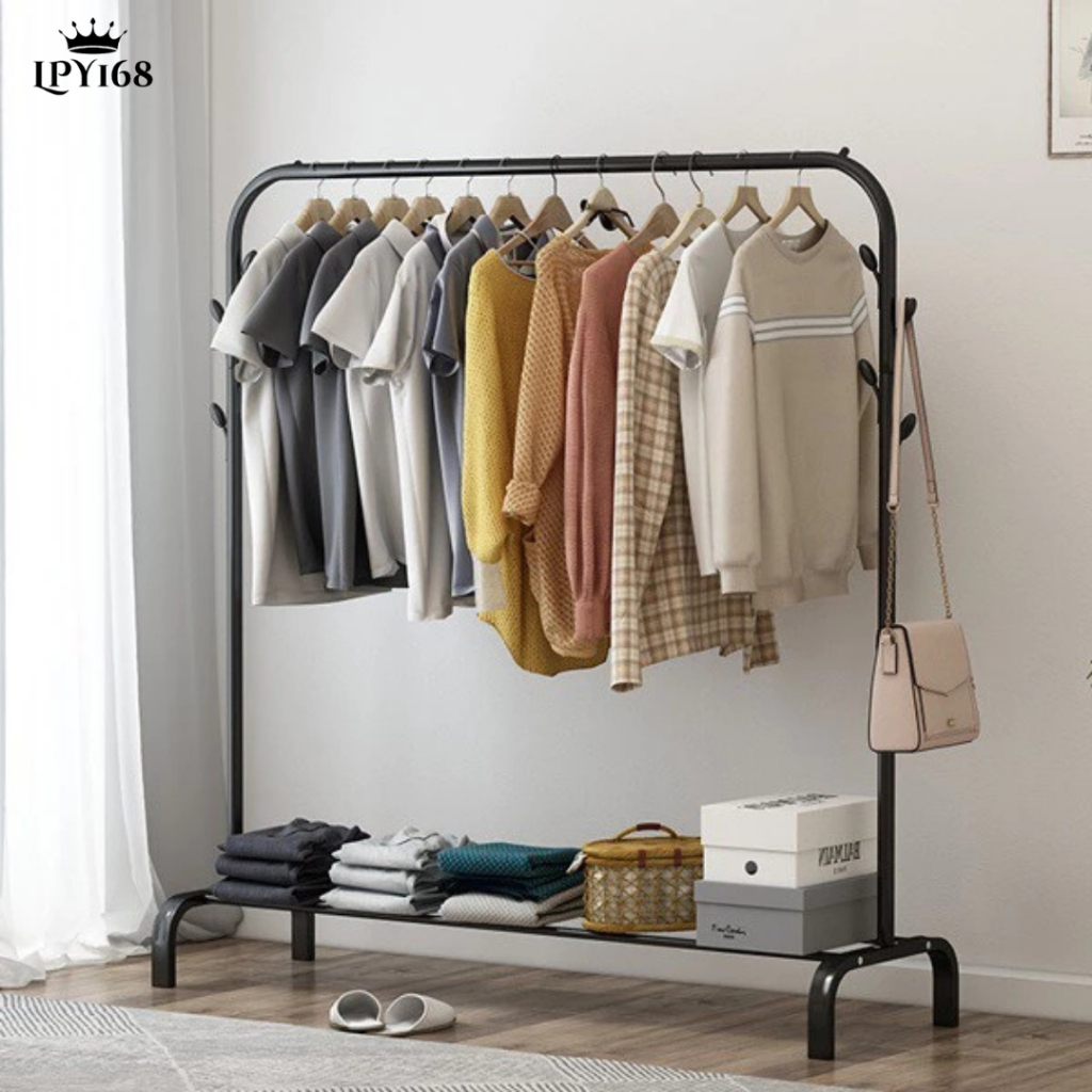 SHENAR-Gantungan Baju Besi Kuat Big Stand Hanger Display Gawang Baju Distro Minimalis