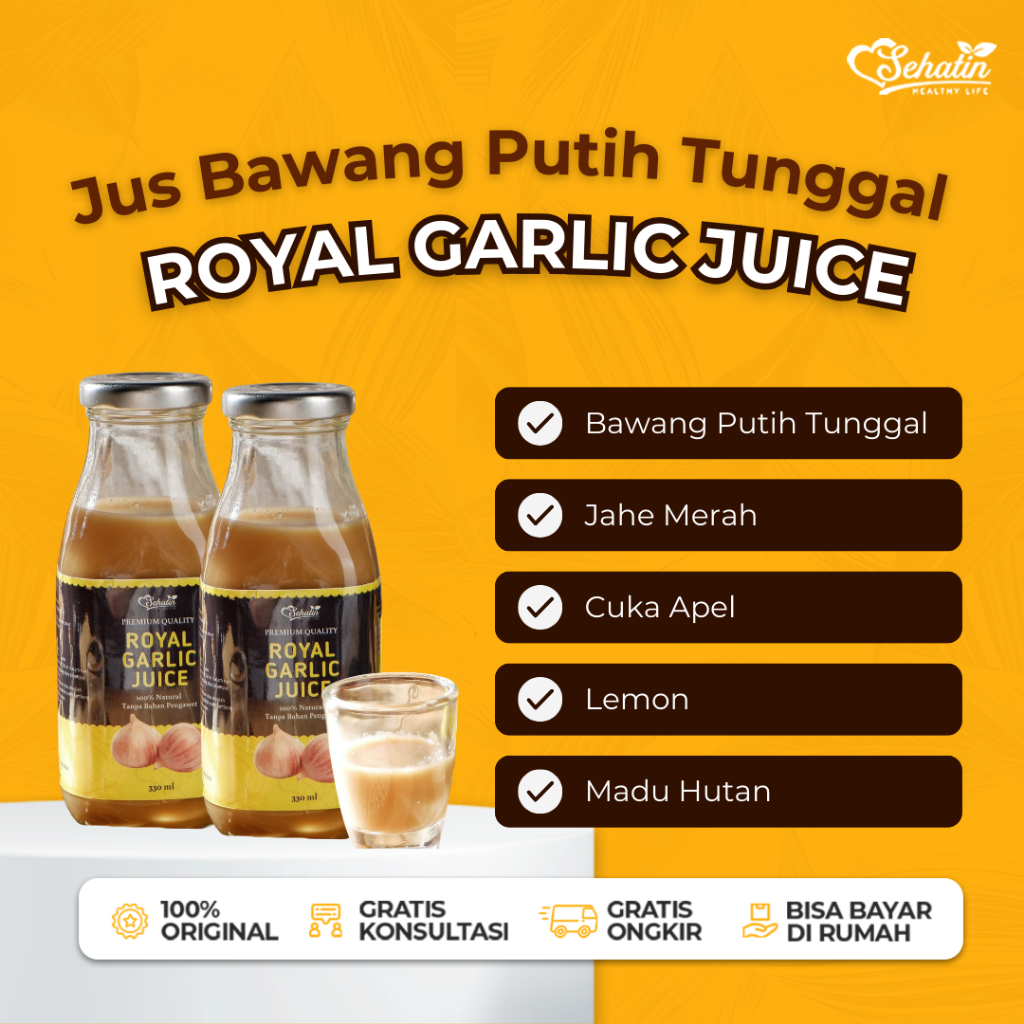 

Royal Garlic Juice Jus Bawang Putih Tunggal Alami Tanpa Pengawet Bawang Jahe Lemon Cuka Apel Madu