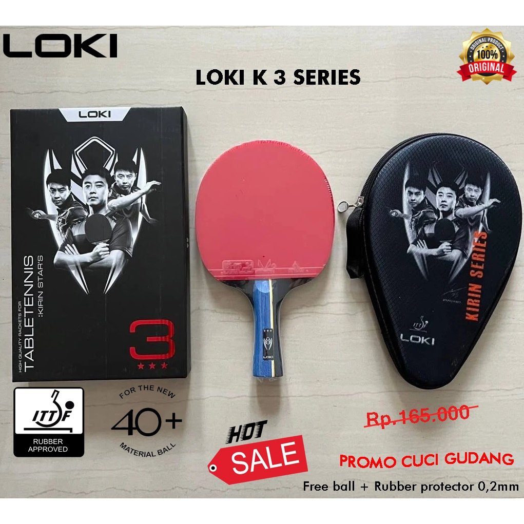 BET LOKI K 3 SERIES ORIGINAL - BET TENIS MEJA LOKI ORIGINAL