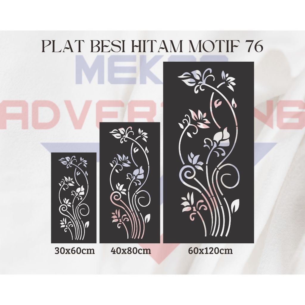 KRAWANGAN PLAT BESI PAGAR CUTTING LASER MOTIF 76