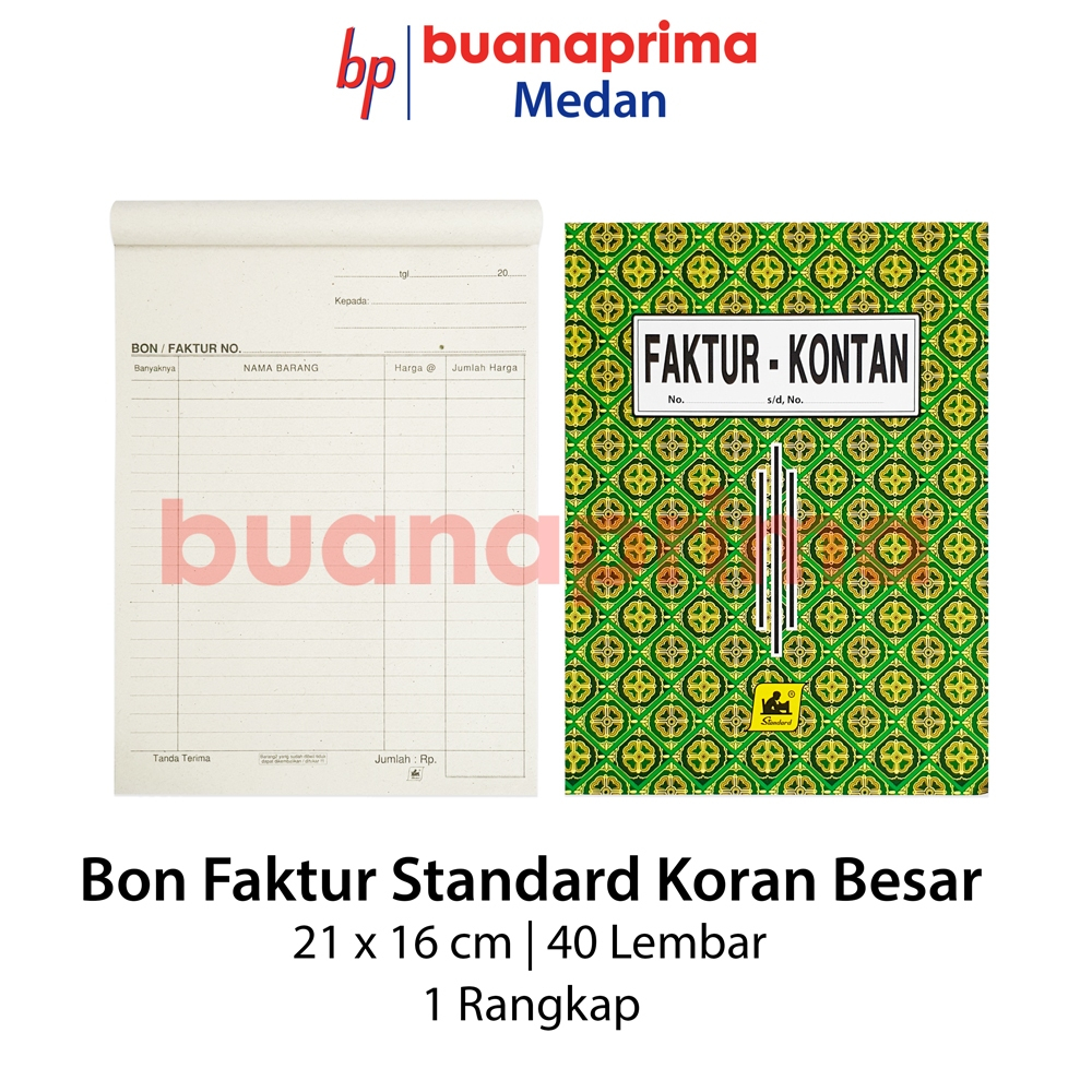 

Bon Faktur KORAN STANDARD BESAR 1 PLY Buku Nota Kontan