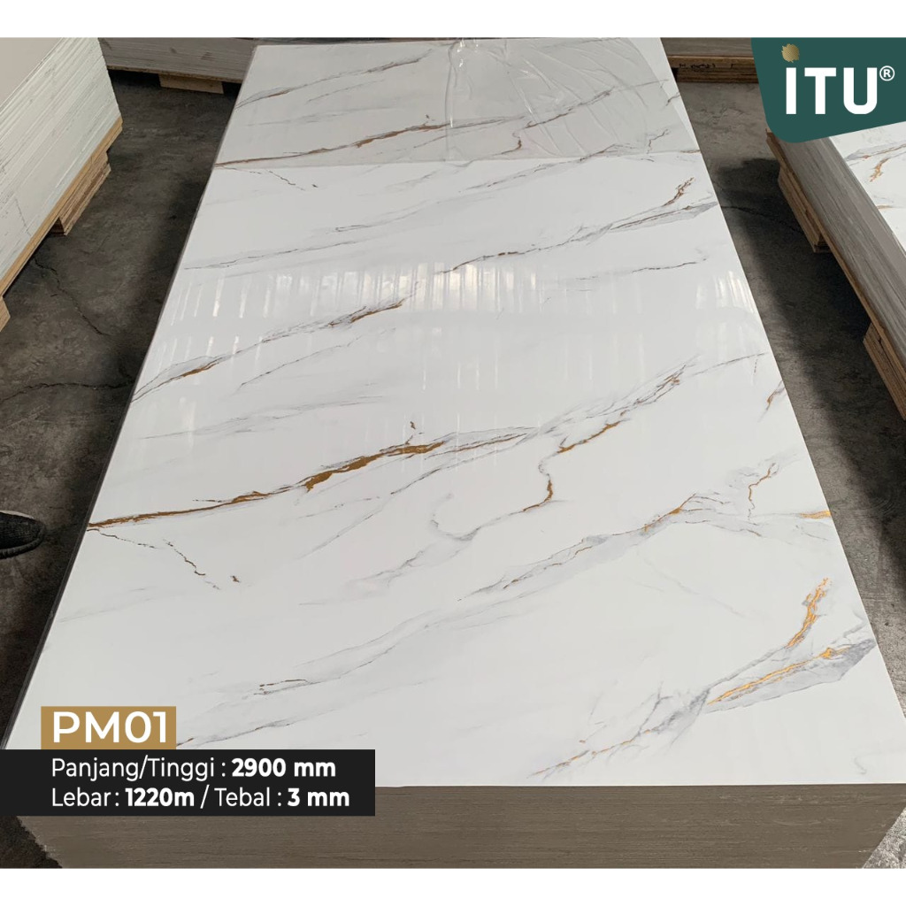 ITU UV MARBLE SHEET - PANEL DINDING MARMER PVC / WALL BOARD - BACKDROP TV