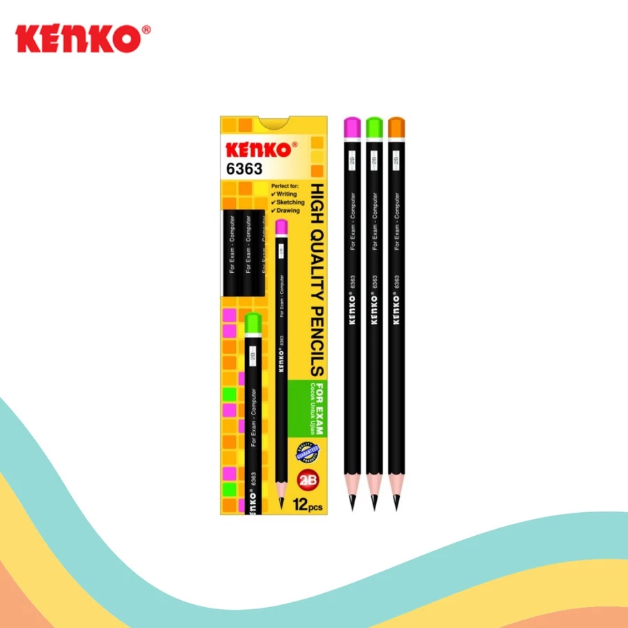 

[1 LUSIN ] PENSIL 2B KENKO 6363