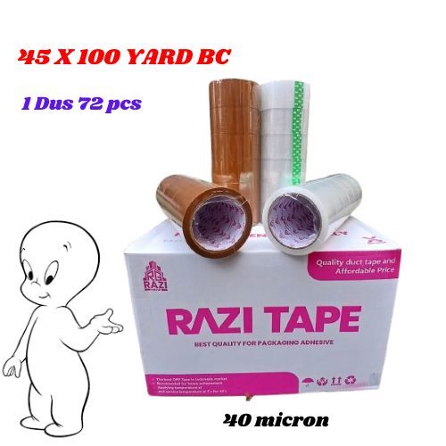 

Lakban Bening Coklat Grosir Murah 1 Karton Razi Tape