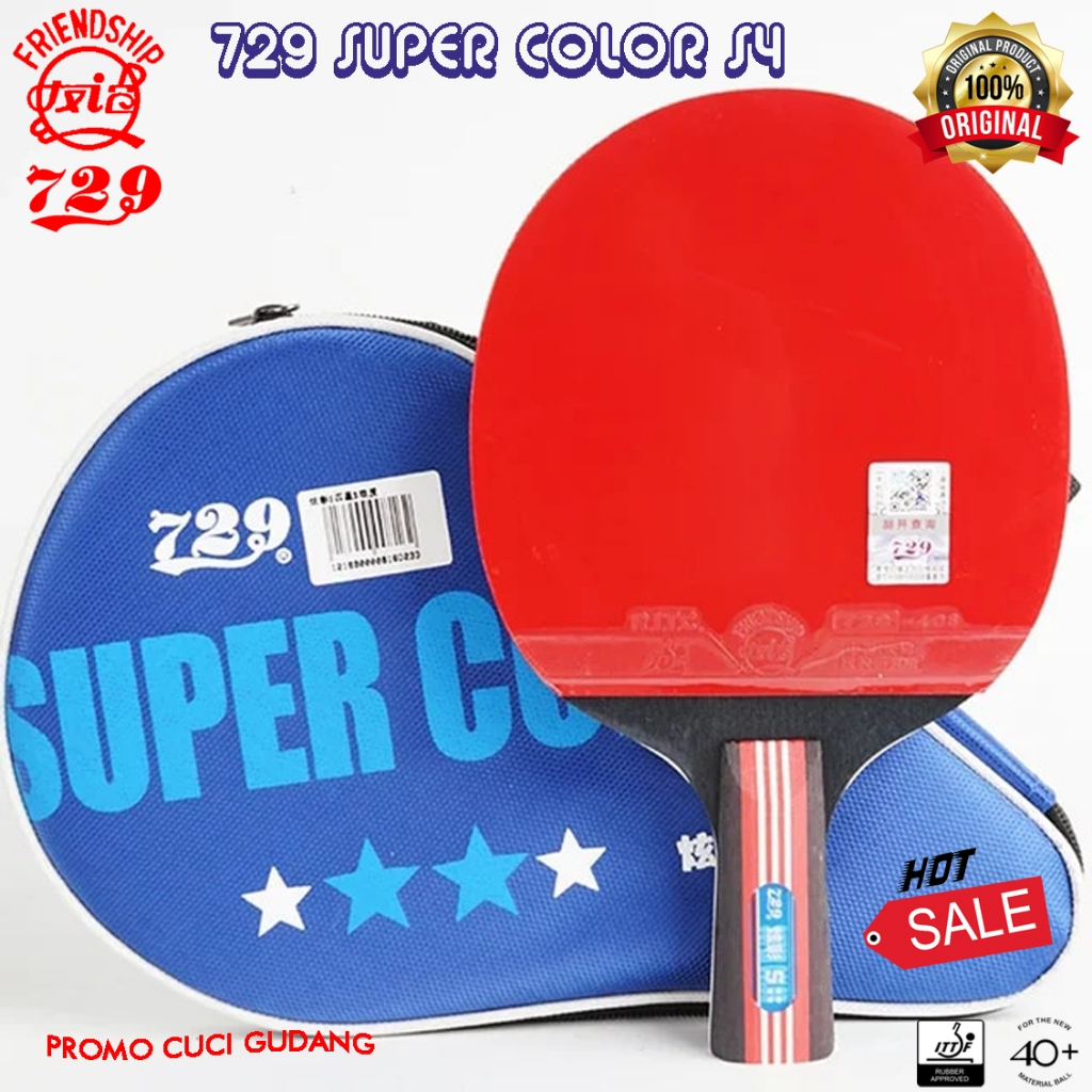 729 Super Color S4 | BET Bat Pingpong Tenis Meja ITTF ORIGINAL