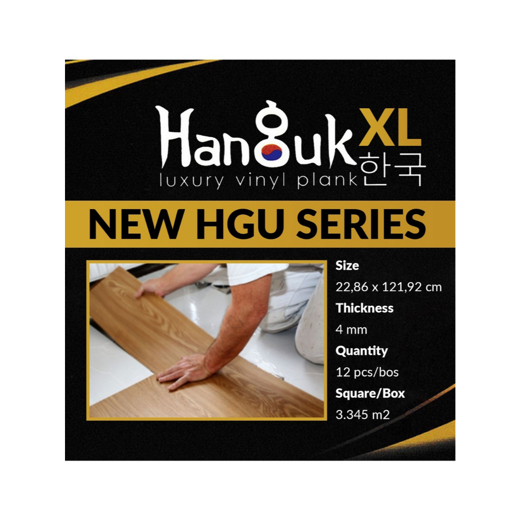 Lantai Vinyl Flooring 3mm | 1 Box isi 12 plank (3.345 m2) | Hanguk Vinyl Flooring