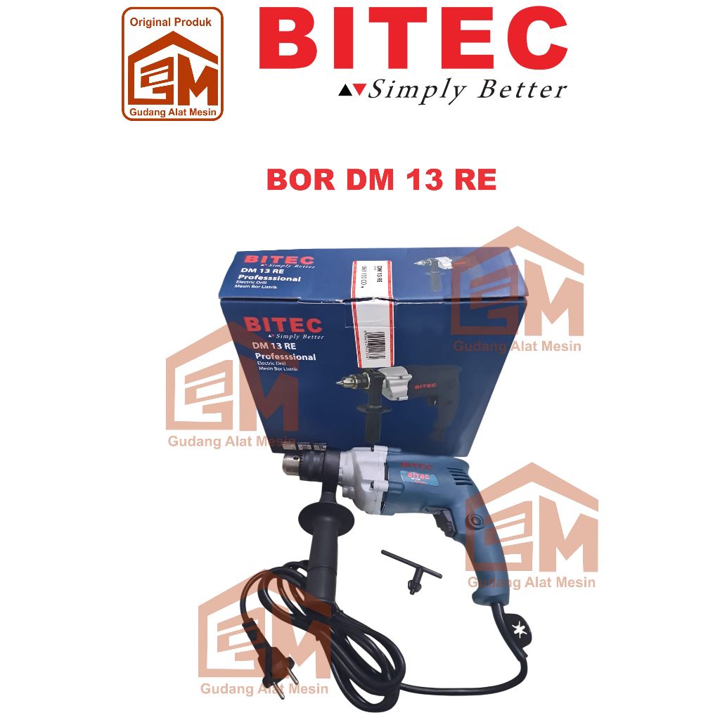 Bor tangan bitec dm 13 re, drill bitec dm 13 re