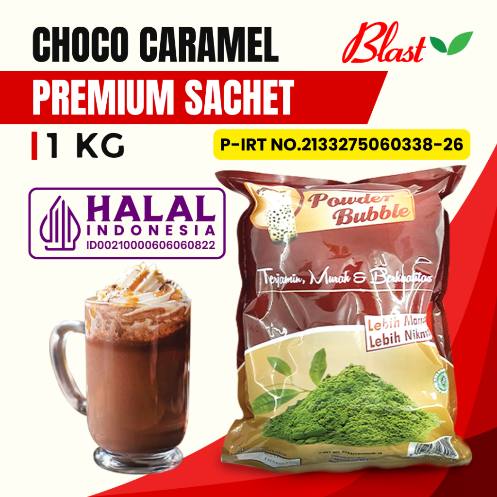 

Bubuk CHOCO CARAMEL 1 KG - Bubuk Minuman Cokelat Caramel - MIX Creamer + Gula