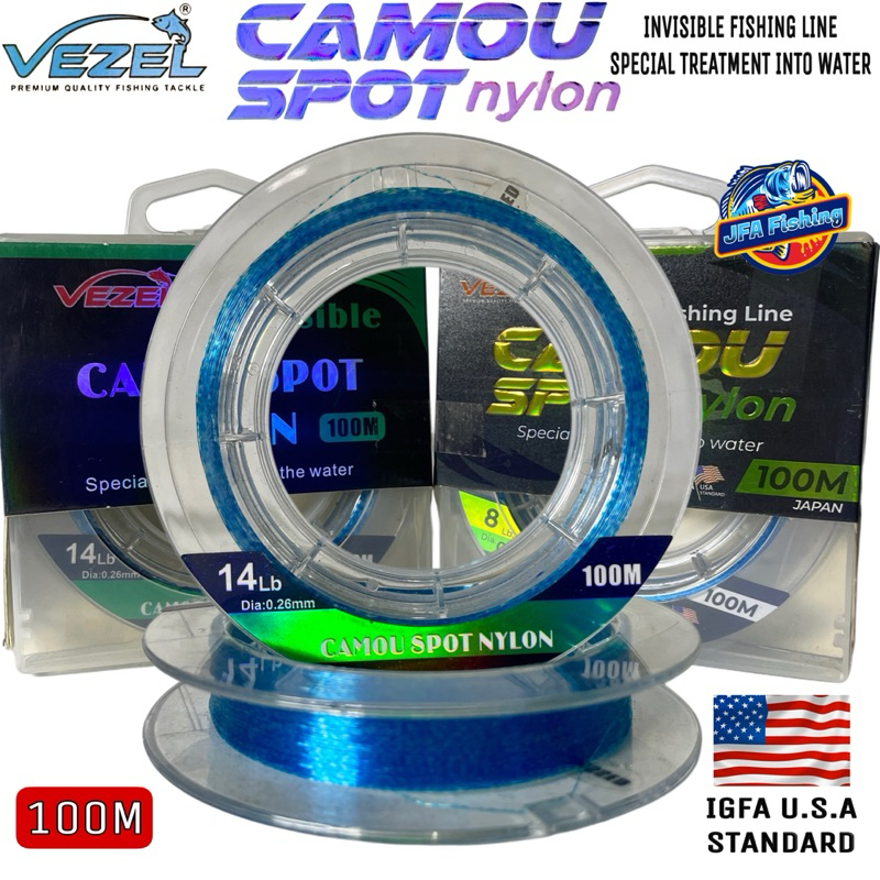 Senar Pancing Vezel CAMOU SPOT NYLON 100Meter