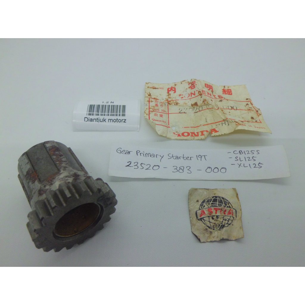 Gear Gir Ger Gigi Primer Lawan Penghantar Kick Engkol Slah Stater Mata 19 19T Honda CB100 XL125