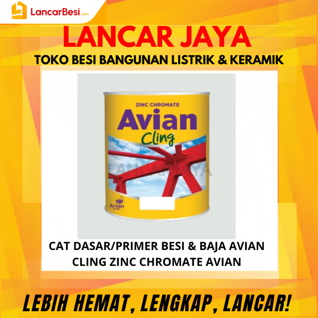 Cat Dasar/Primer Besi Baja Avian Cling Zinc Chromate Avian Brands 20kg