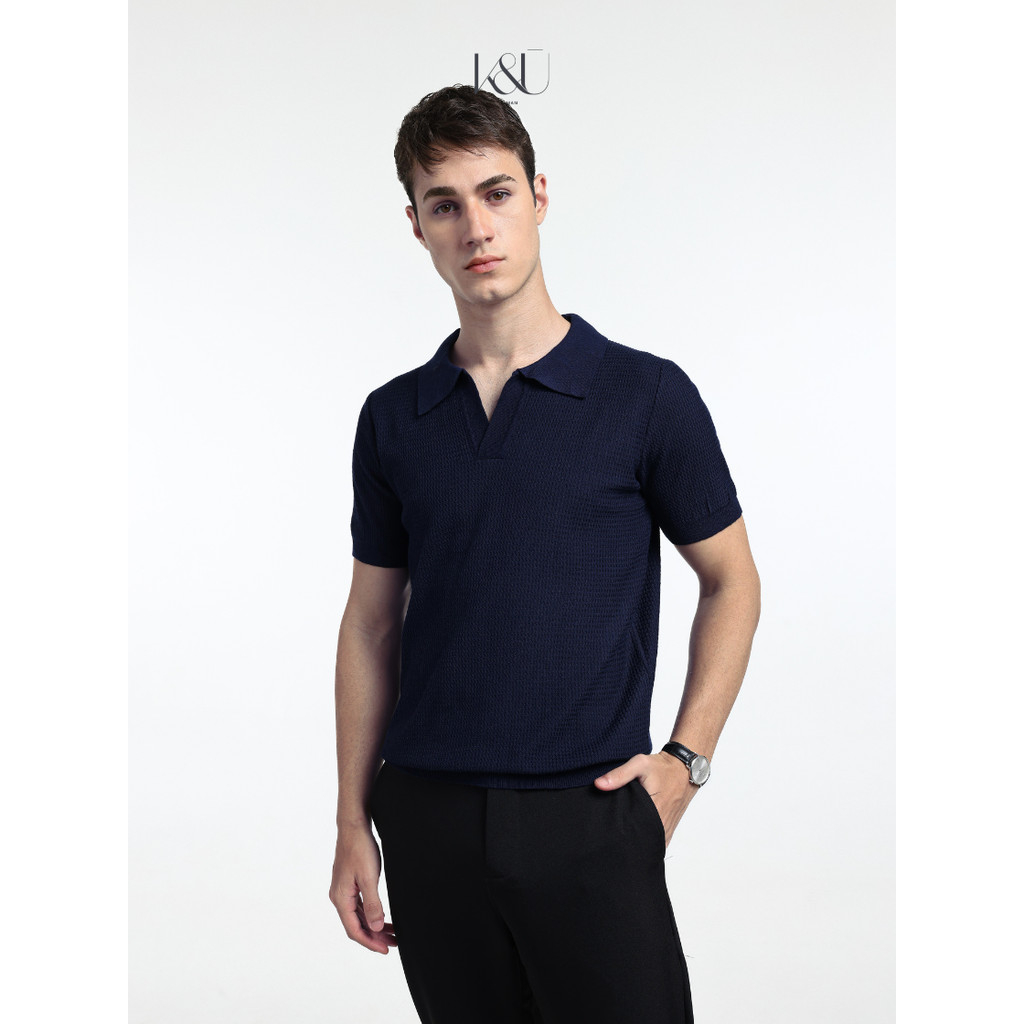 KUKAI Man | Camden Polo Knit Top - Kaos Polo Rajut Pria - Kaos Polo Knit Pria