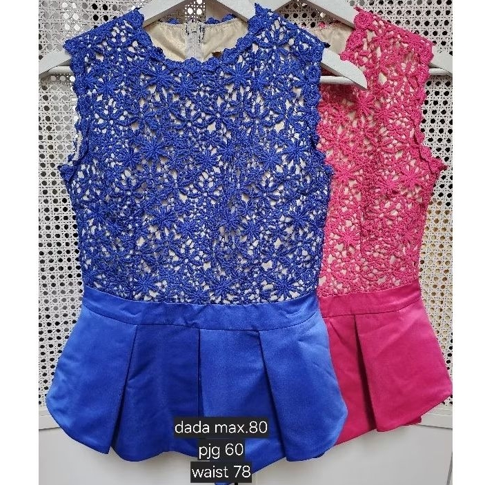 blus brokat premium atasan baju wanita pesta