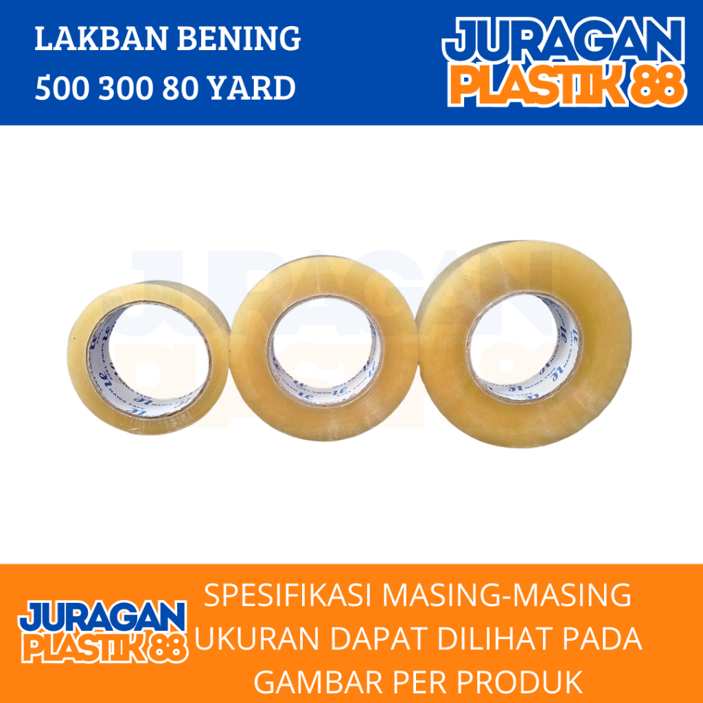 

Lakban Bening Coklat 300 Yard Isolasi Selotip Clear Tape 45mm Daya Lengket Kuat Murah