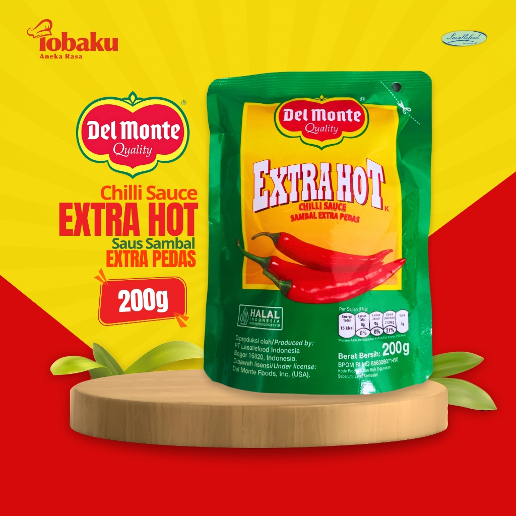 

Del Monte EXTRA HOT Chilli Sauce Sambal Extra Pedas Kemasan Pouch 200g _