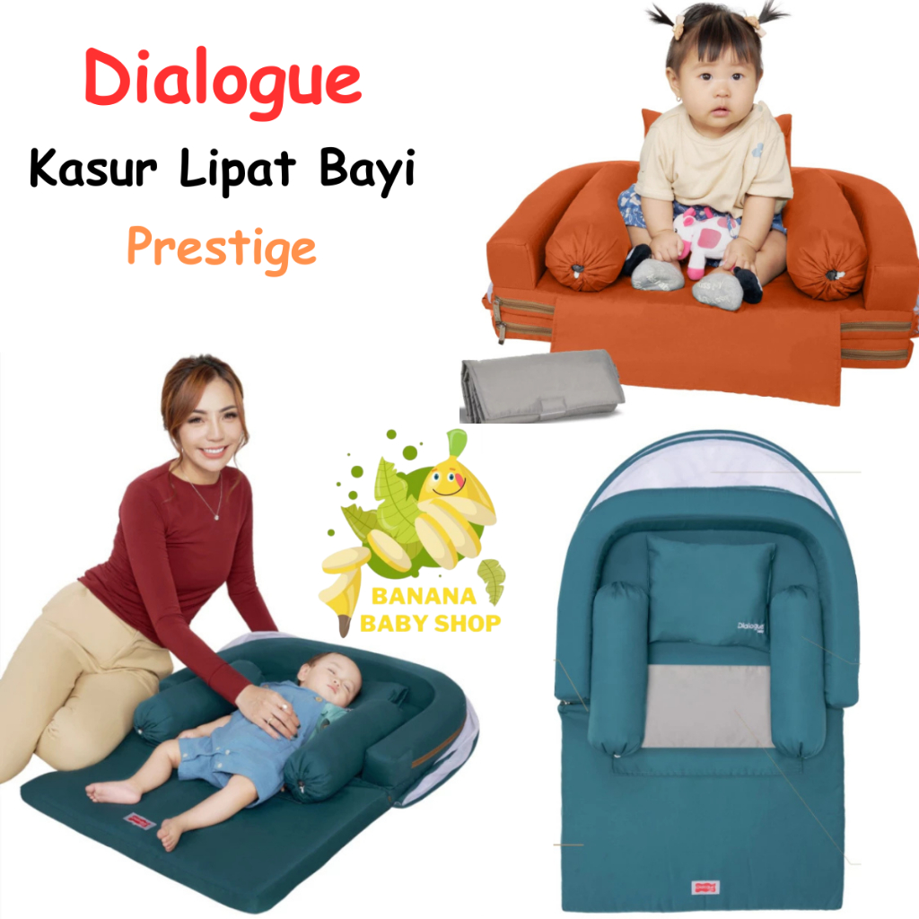 Dialogue Kasur Lipat Bayi + Sofa bayi 3 in 1 Prestige series - kasur bayi dan anak multifungsi