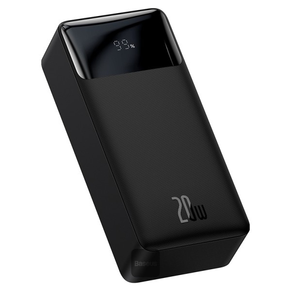 BASEUS Bipow Digital Display Power Bank 30000 MAH 20W Portable Phone Charger Black