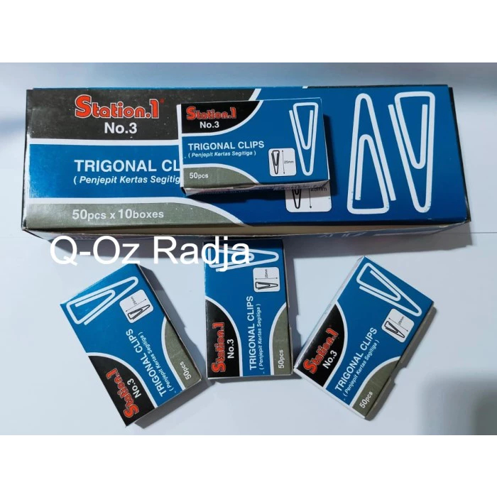 

Trigonal Clip No 1 - No 3 Station / Paper Clips Penjepit Kertas Segitiga Tanggung 1 pak isi 50pcs