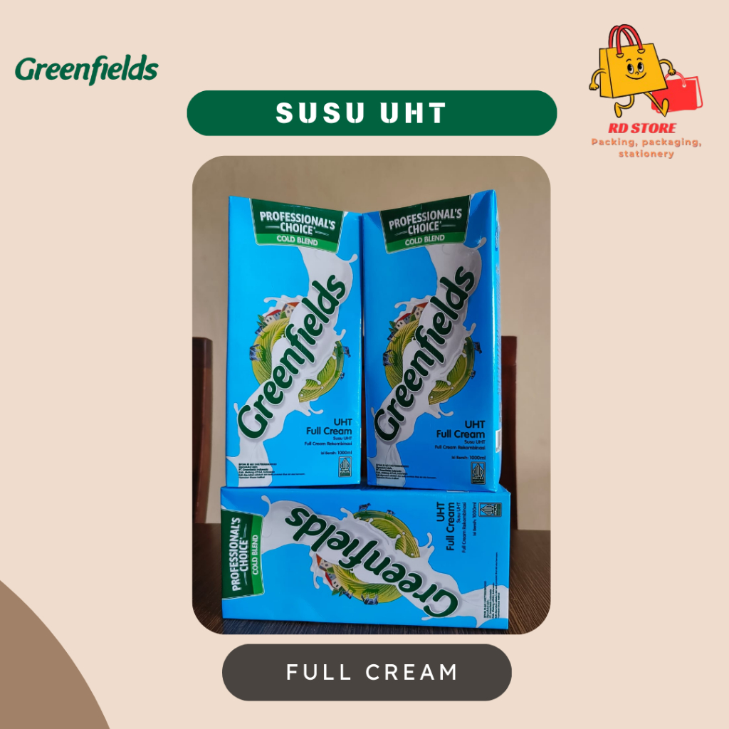 

IO Greenfields Susu UHT Full Cream 1ml / Susu UHT Greenfields Full Cream 1 liter /Susu segar 1 ml